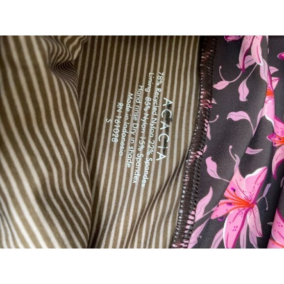 Acacia Madonna Echo Bikini Bottom Swim Size S NWT High Waisted Cheeky Wide Band - Picture 5 of 5